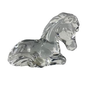 Princess House Pets Germany 24% Lead Crystal Pony Laying Down